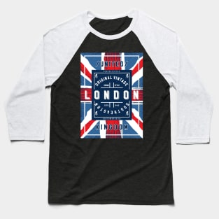 London abstract flag UK Baseball T-Shirt